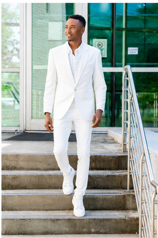 Marcus "JuiceDoc" Hart walking in all white